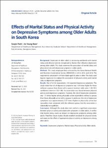 Effects of Marital Status and Physical Activity on Depressive Symptoms among Older Adults in South Korea